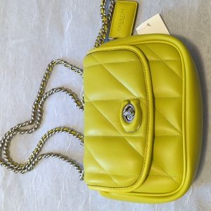 Quilted leather Madison coach bag